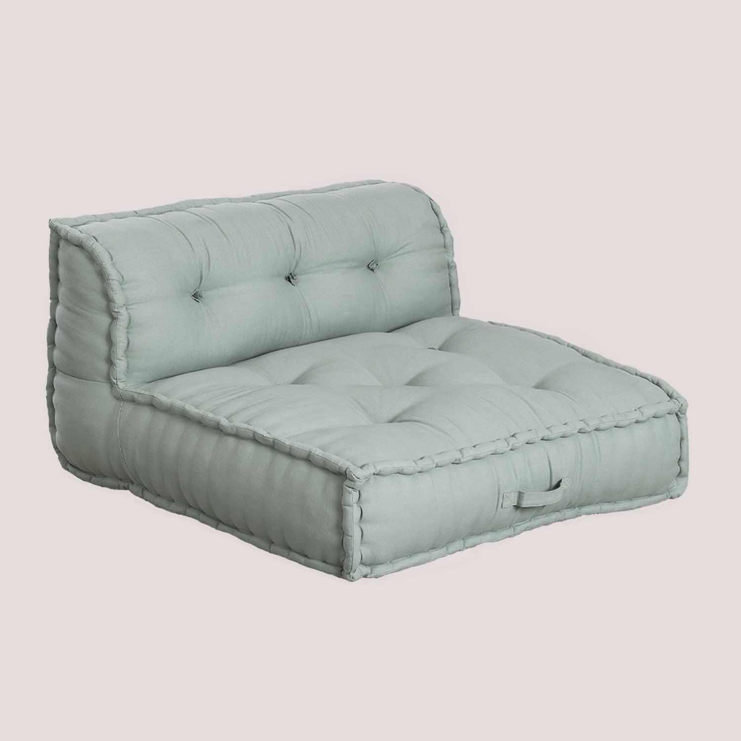 Sklum Dhel modulo divano centrale 83x83 verde cotone