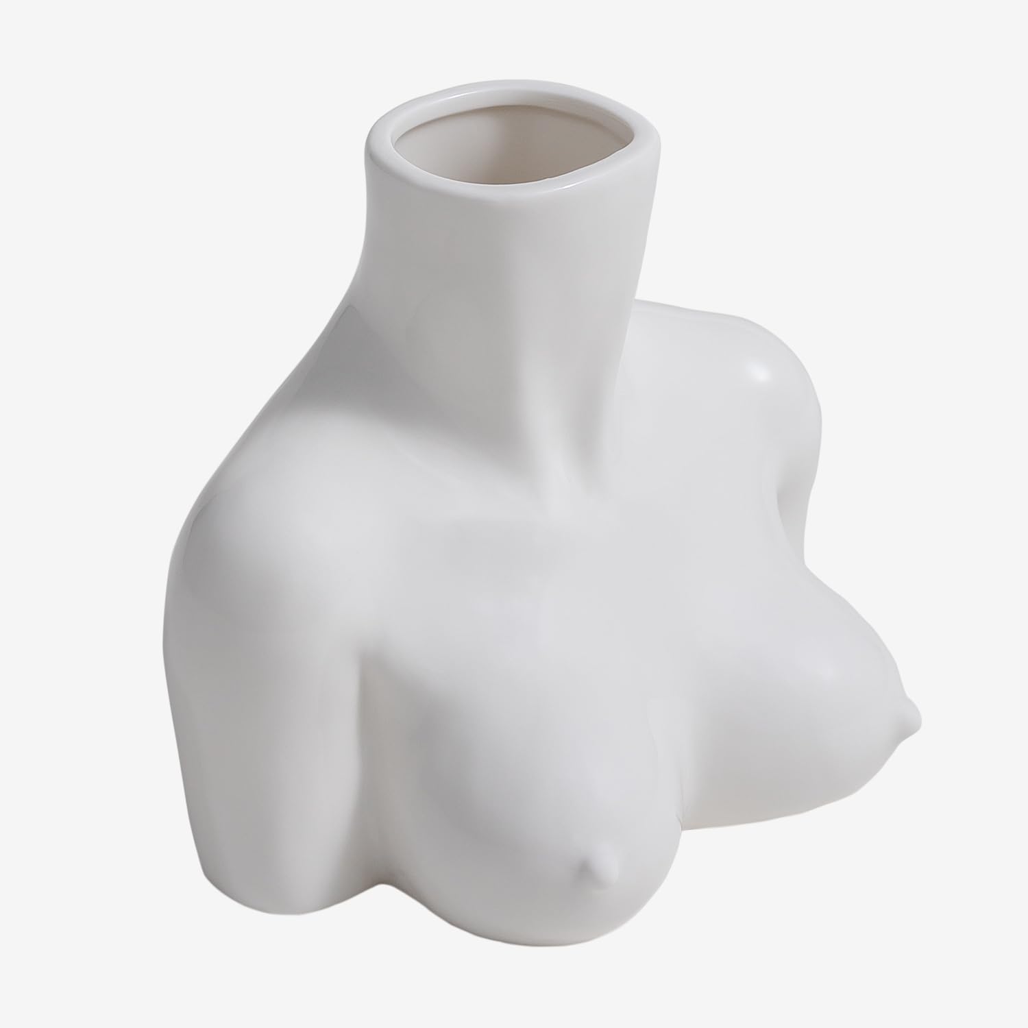 Sklum Aleska vaso in ceramica bianco forma busto