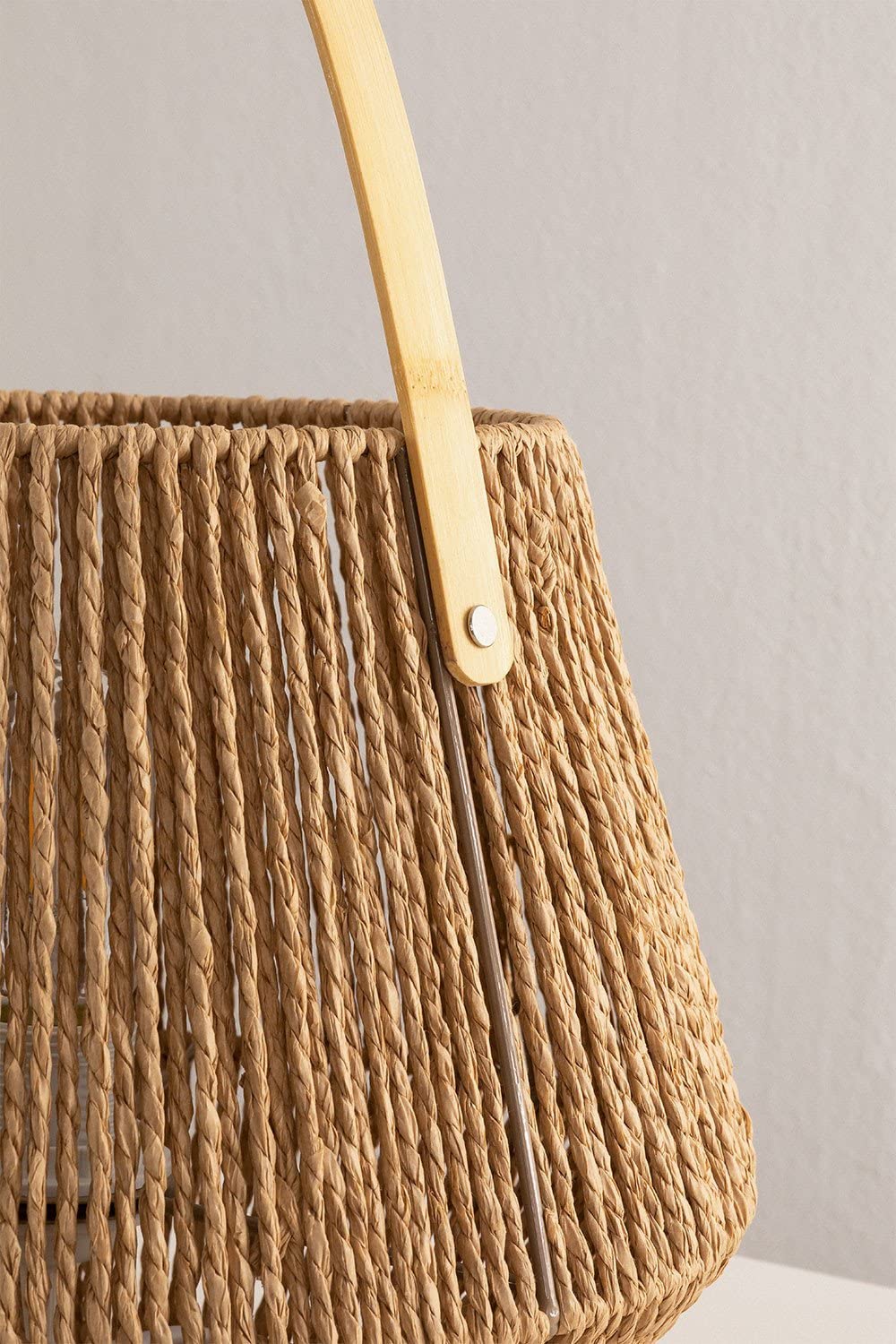 Sklum Milei set 2 lampade tavolo carta intrecciata naturale