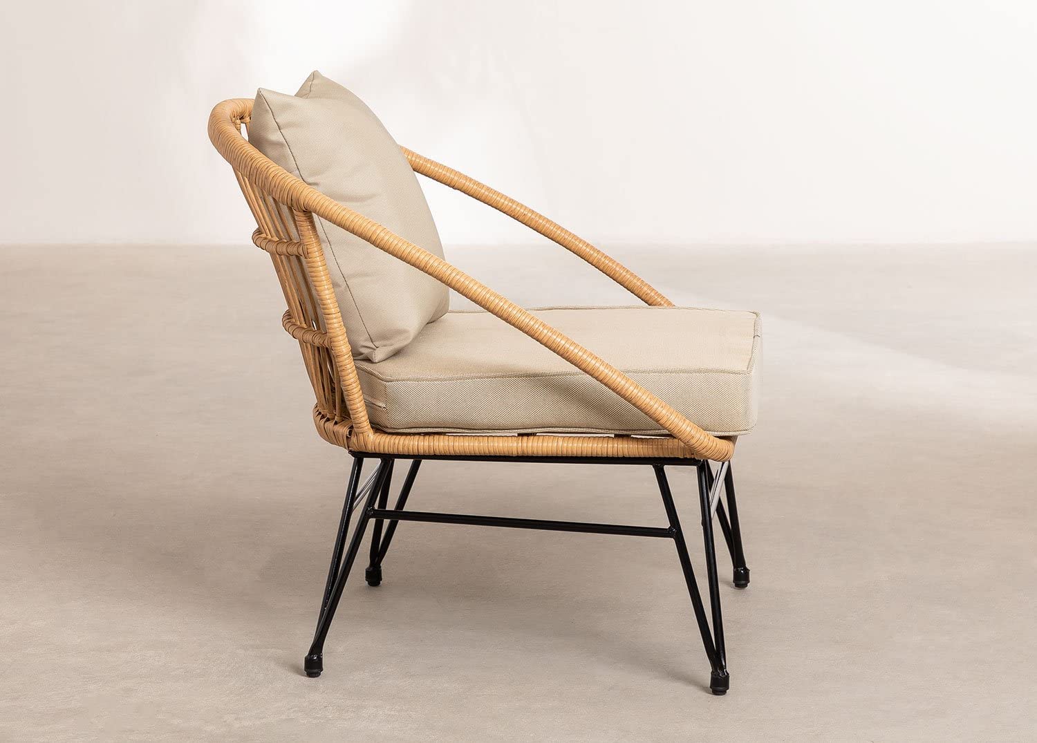 Sklum Kuman set giardino 5 pezzi marrone in rattan