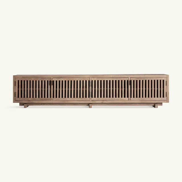 Bambua Gàbia mobile TV legno mango basso