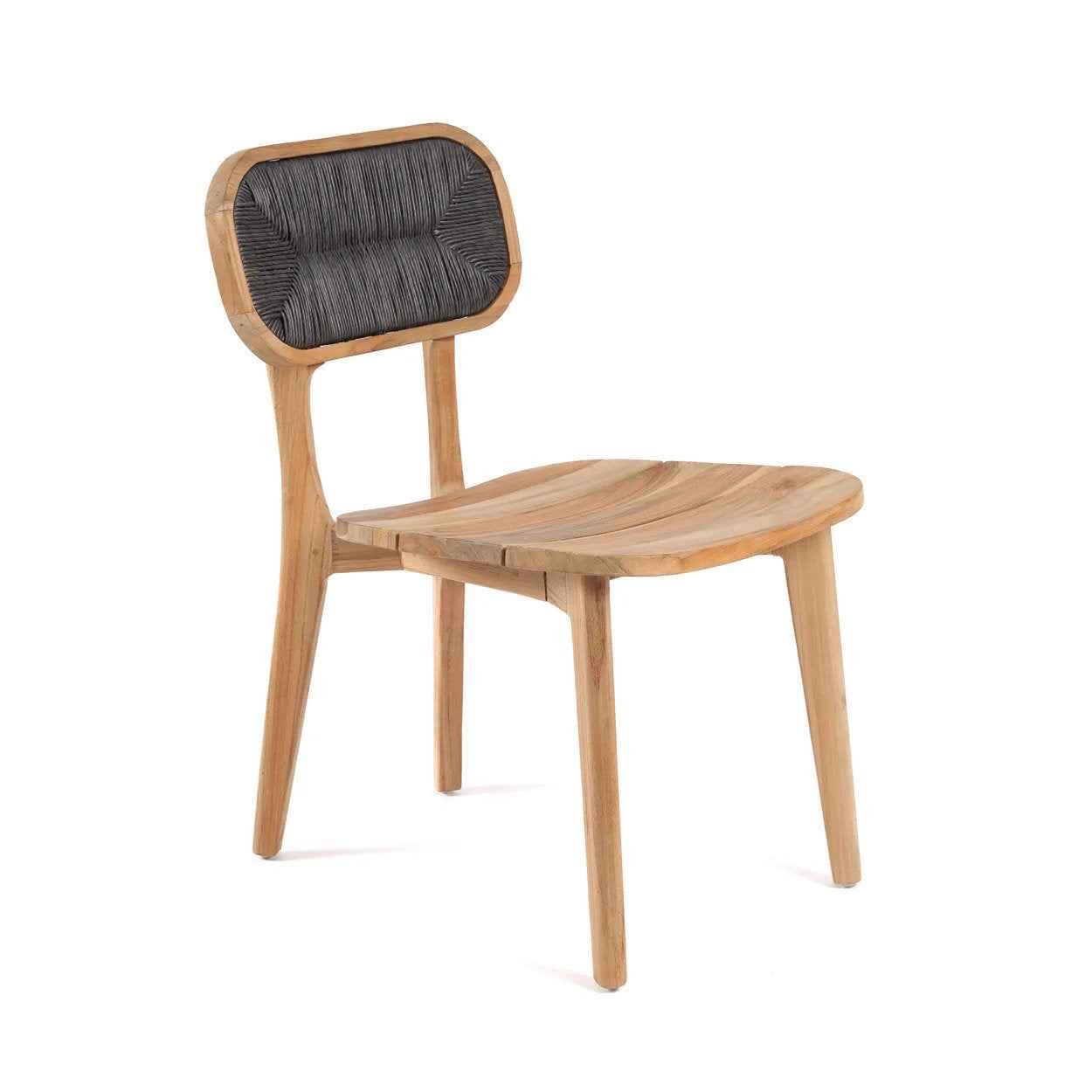 Bambua Arigato sedia da pranzo da esterno teak nero