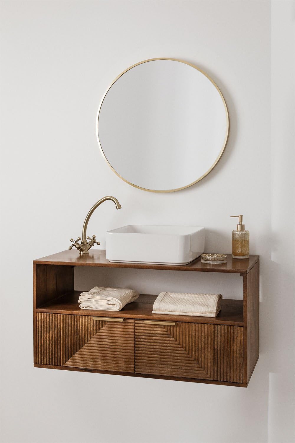 Sklum Baty mobile bagno sospeso legno mango 88 cm