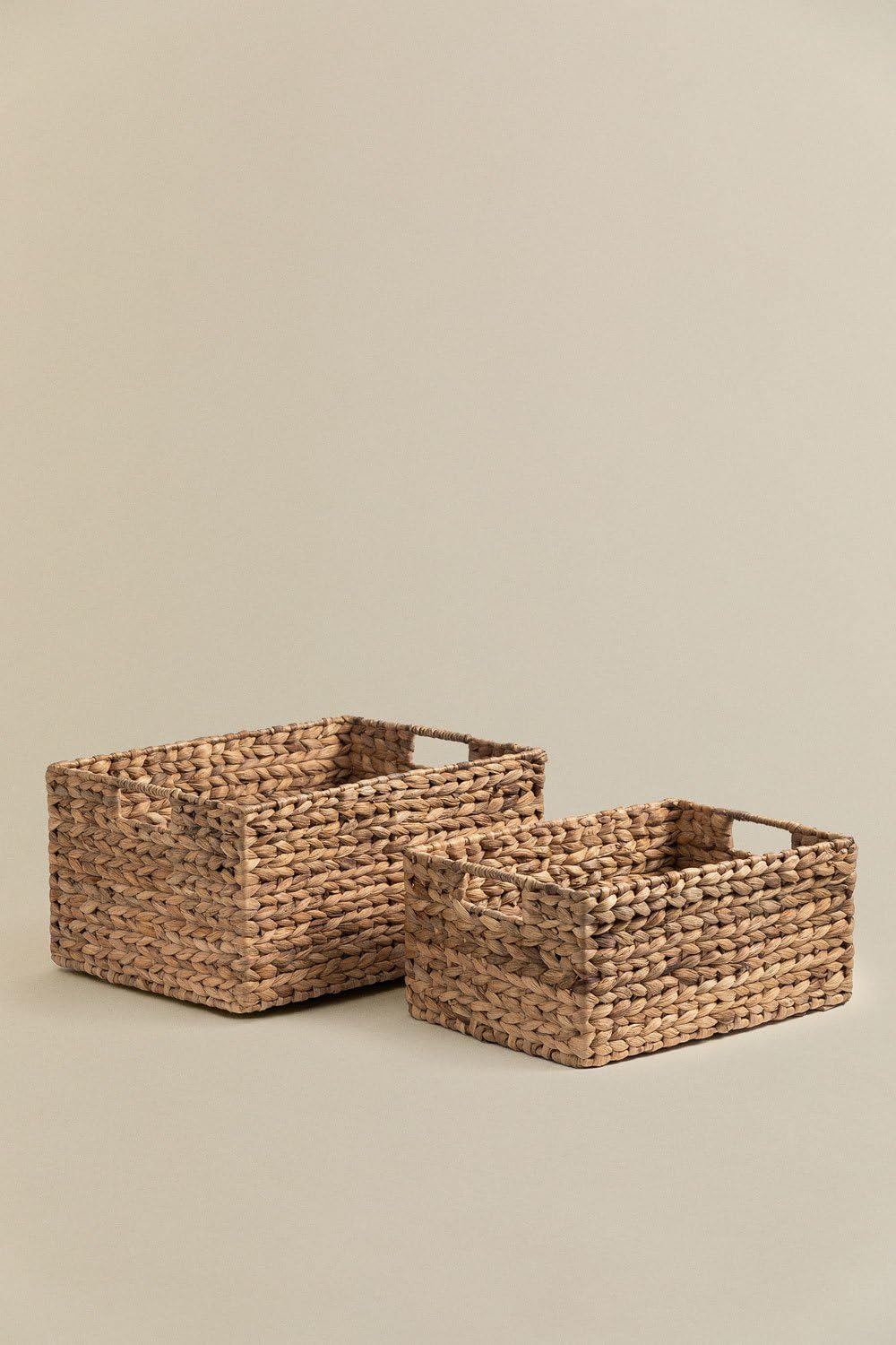 Sklum Borba set 2 cesti portaoggetti naturale in giacinto