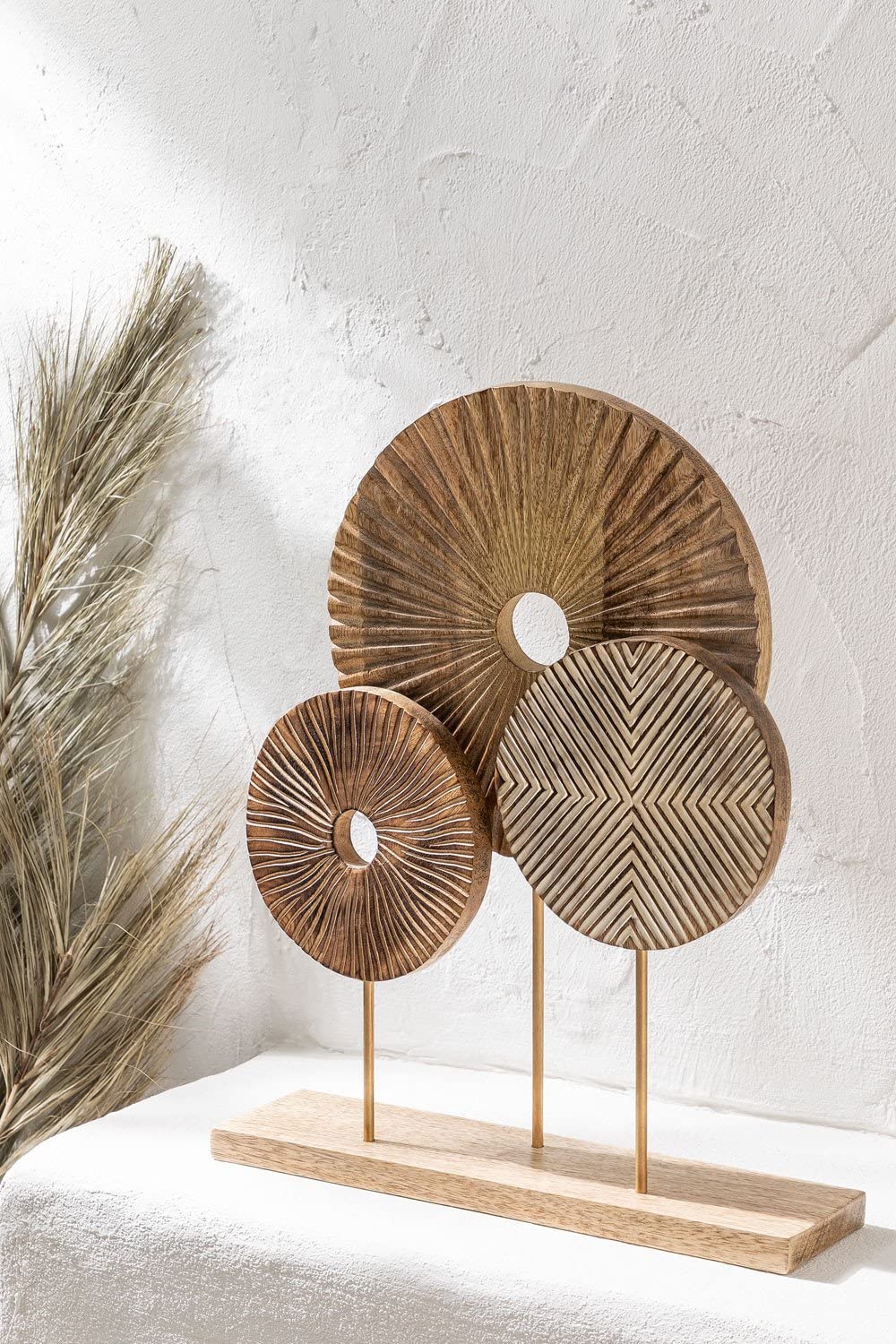 Sklum Soly Figura Decorativa Legno Mango Boho 43,5 cm
