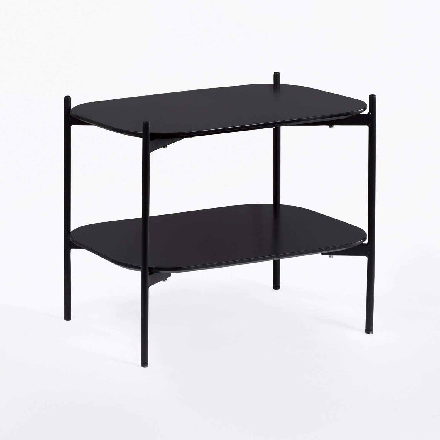 Sklum Andy Tavolo Nero 75x50 cm MDF e Acciaio