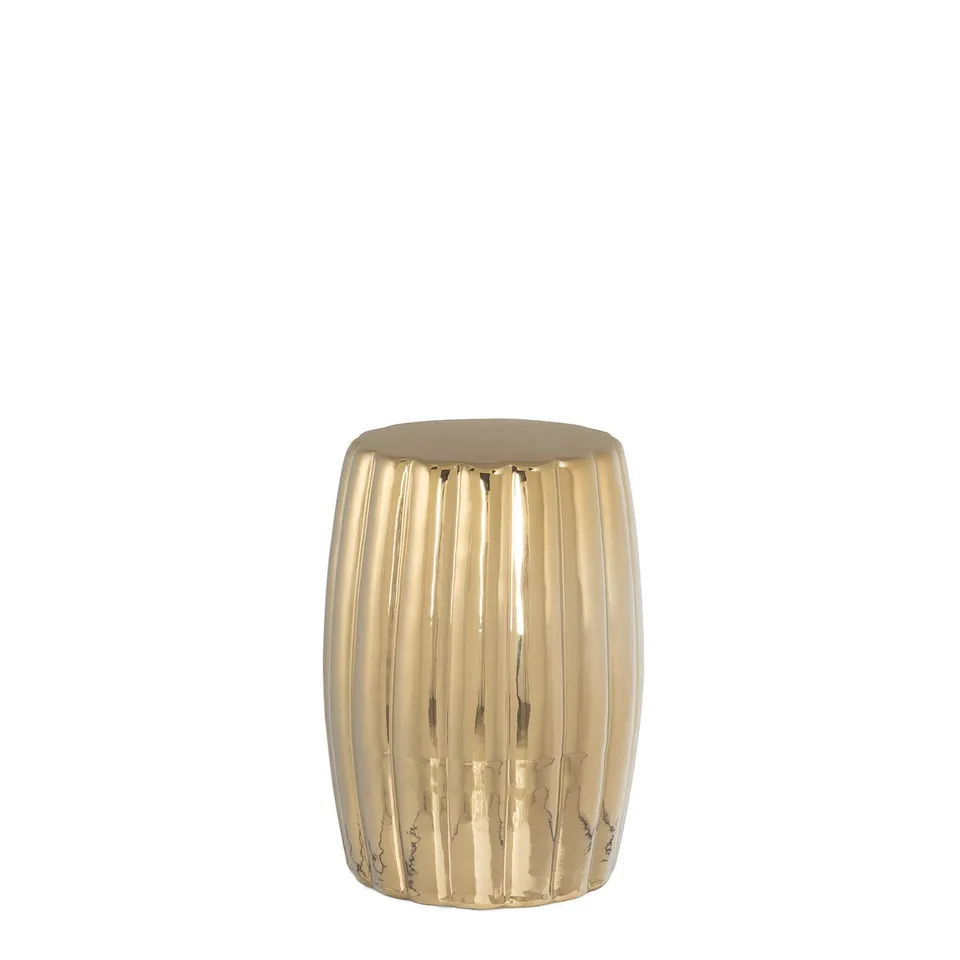 Sklum Tim Tavolino Ø28 cm Dorato Ceramica