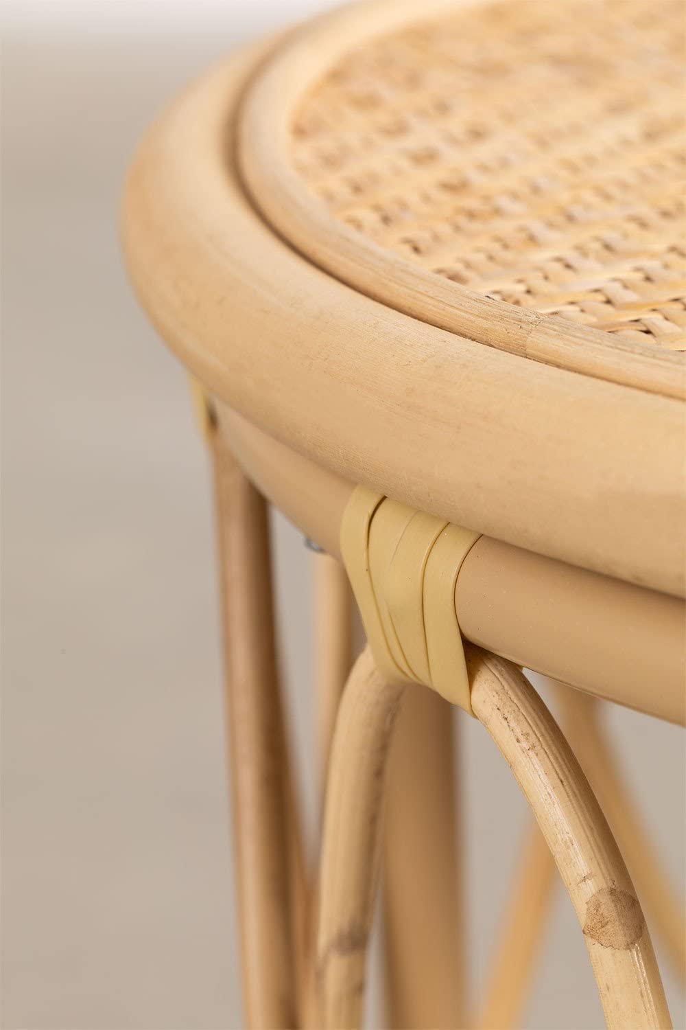 Sklum Zan tavolino rotondo rattan Ø40 cm naturale