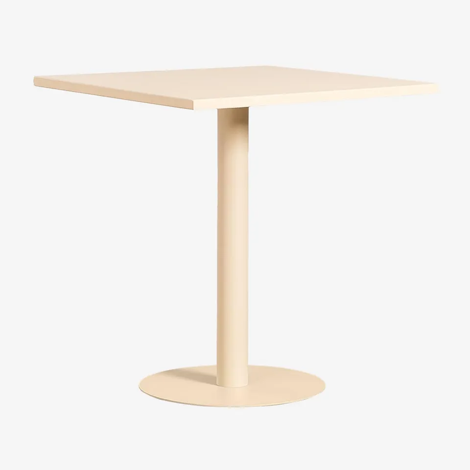 Sklum Mizzi tavolo giardino metallo beige 70x70 cm