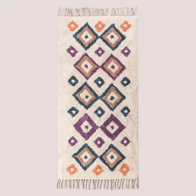 Sklum Gorka Tappeto in Cotone 162x72 cm Ethnic Colors