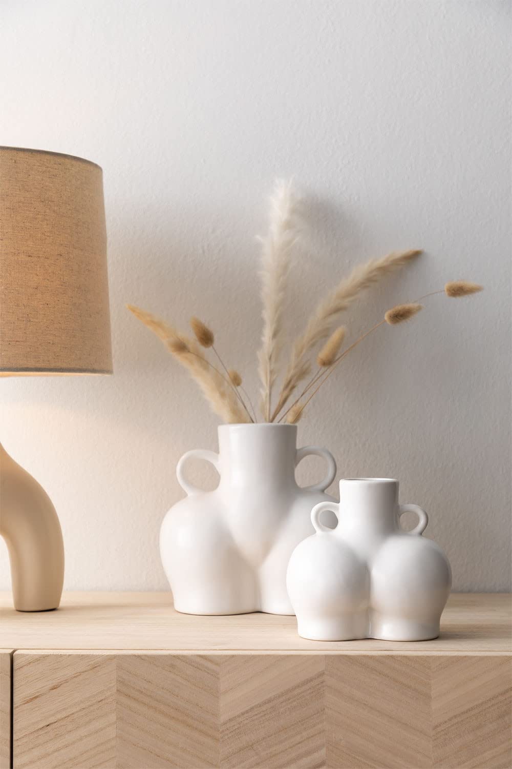 Sklum Kourtney Vaso in ceramica 13 cm moderno sagomato