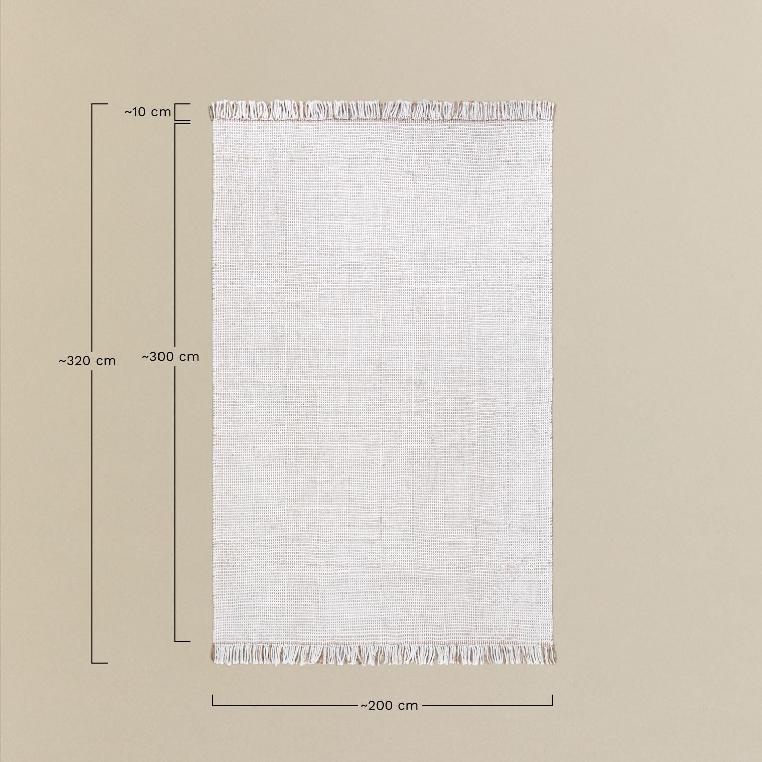 Sklum Eilyn tappeto esterni iuta 300x200 cm con frange