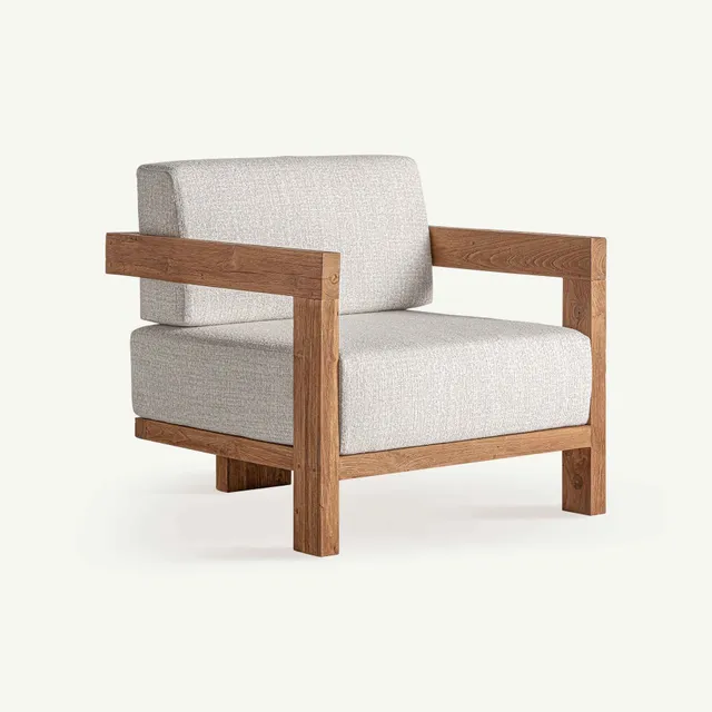 Bambua Testa Poltrona da Esterno in Teak Riciclato
