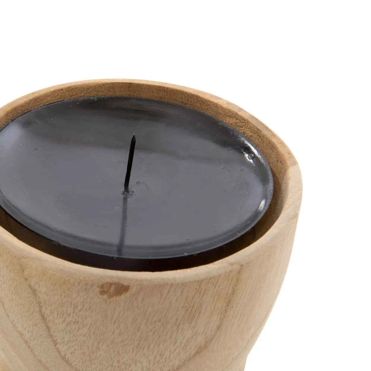 Bambua Candle Pin portacandele teak nero
