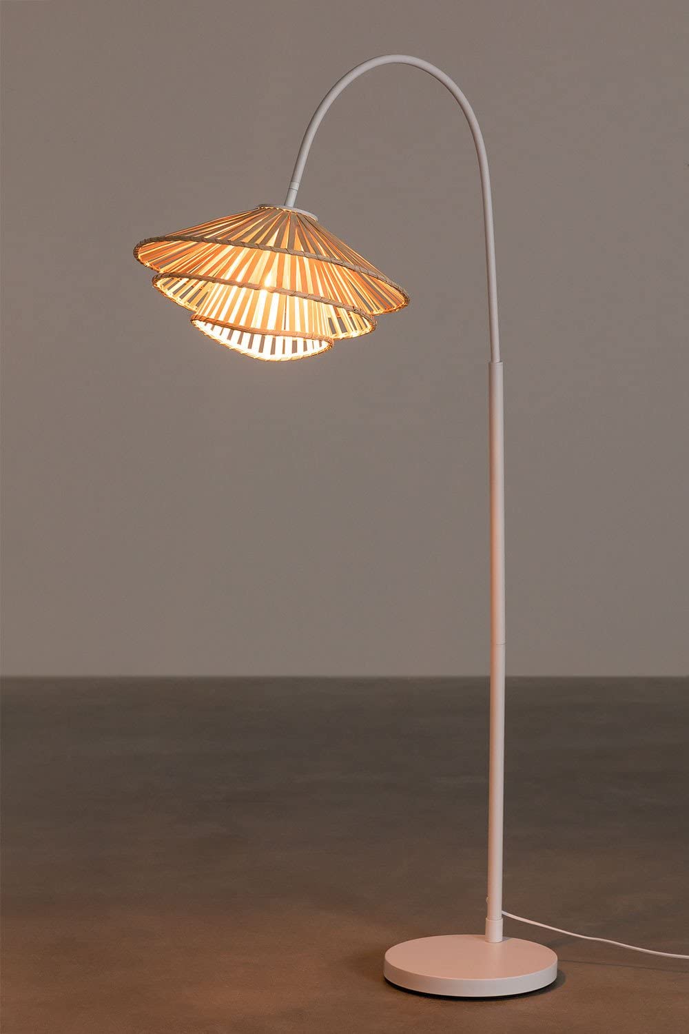 Sklum Taroucas lampada da terra bambù 161 cm
