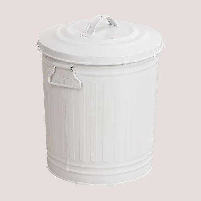 Sklum Sonella Pattumiera 15 L con Coperchio in Ferro