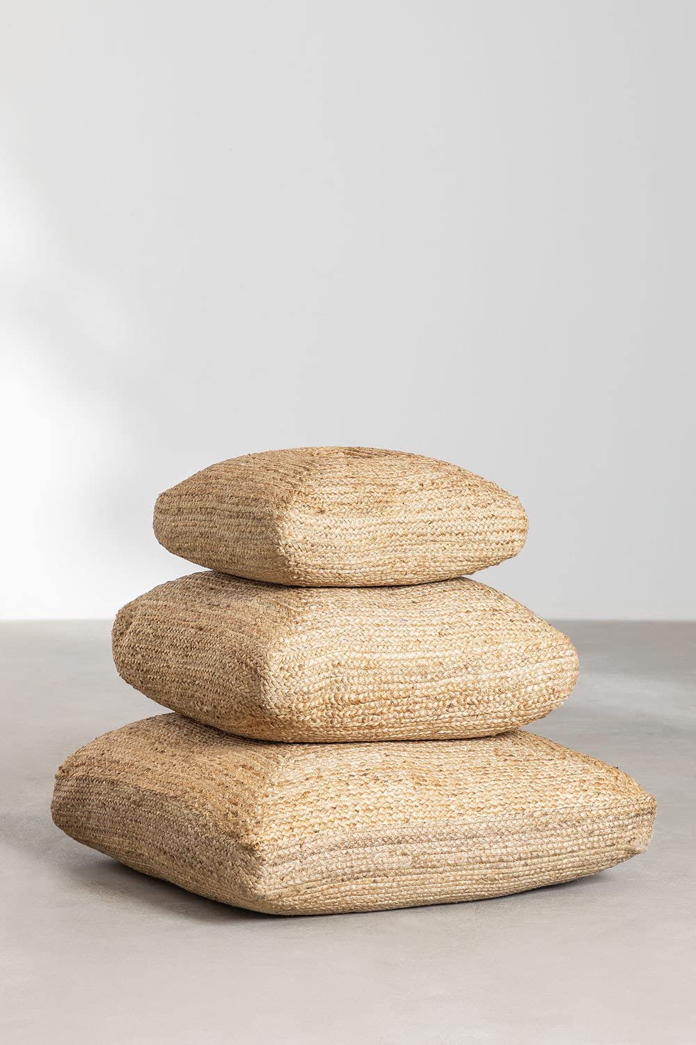 Sklum Pilew pouf quadrato iuta 60x60 cm naturale