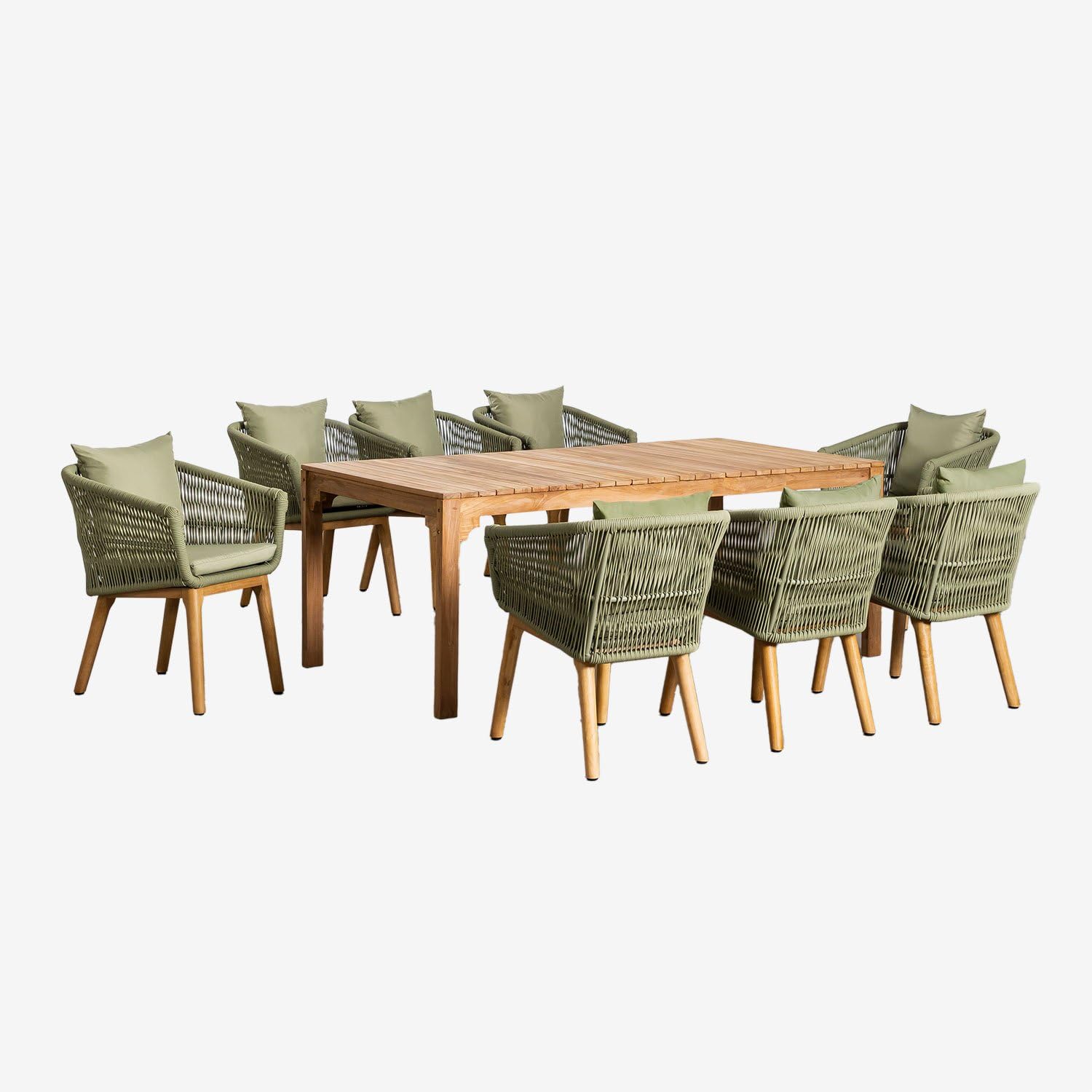 Sklum Donal Barker set tavolo pranzo 200x100 8 sedie teak