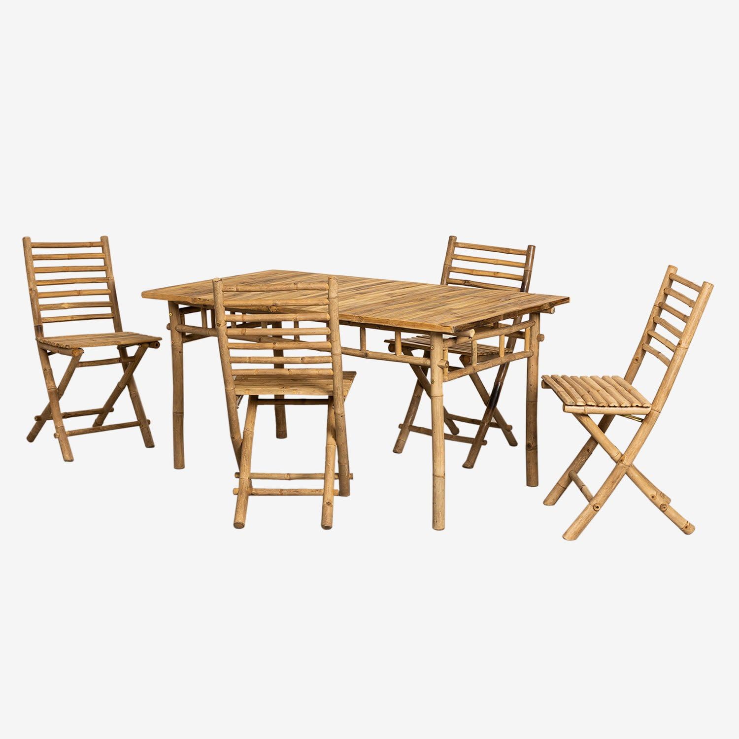 Sklum Marilin Set da Giardino Tavolo 4 Sedie Bambù