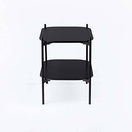 Sklum Andy Tavolo Nero 75x50 cm MDF e Acciaio