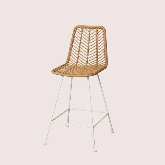 Sklum Gouda sgabelli alti giardino rattan naturale 2 pezzi