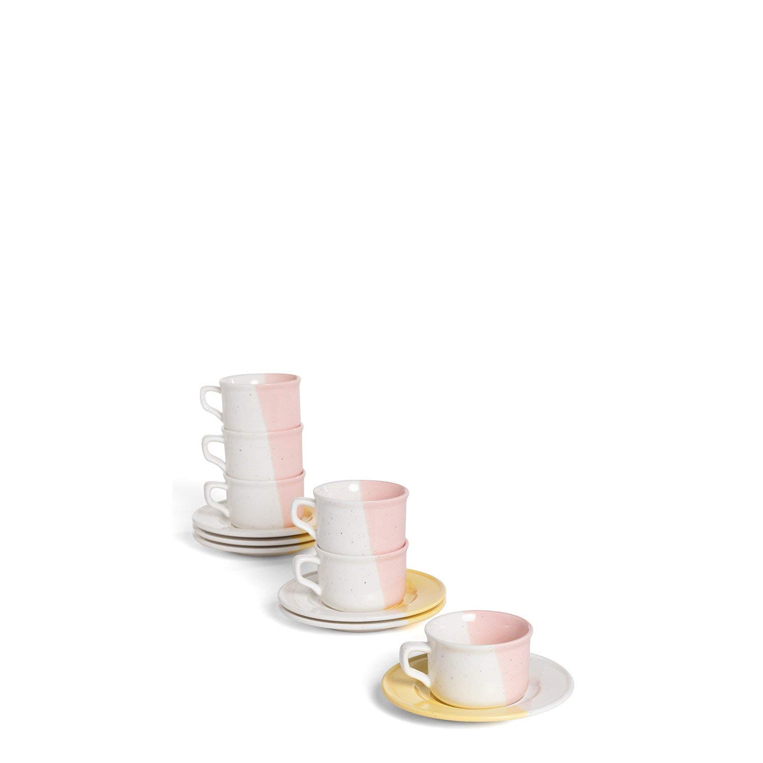 Sklum Tracya tazze caffè porcellana multicolore set 6 pezzi