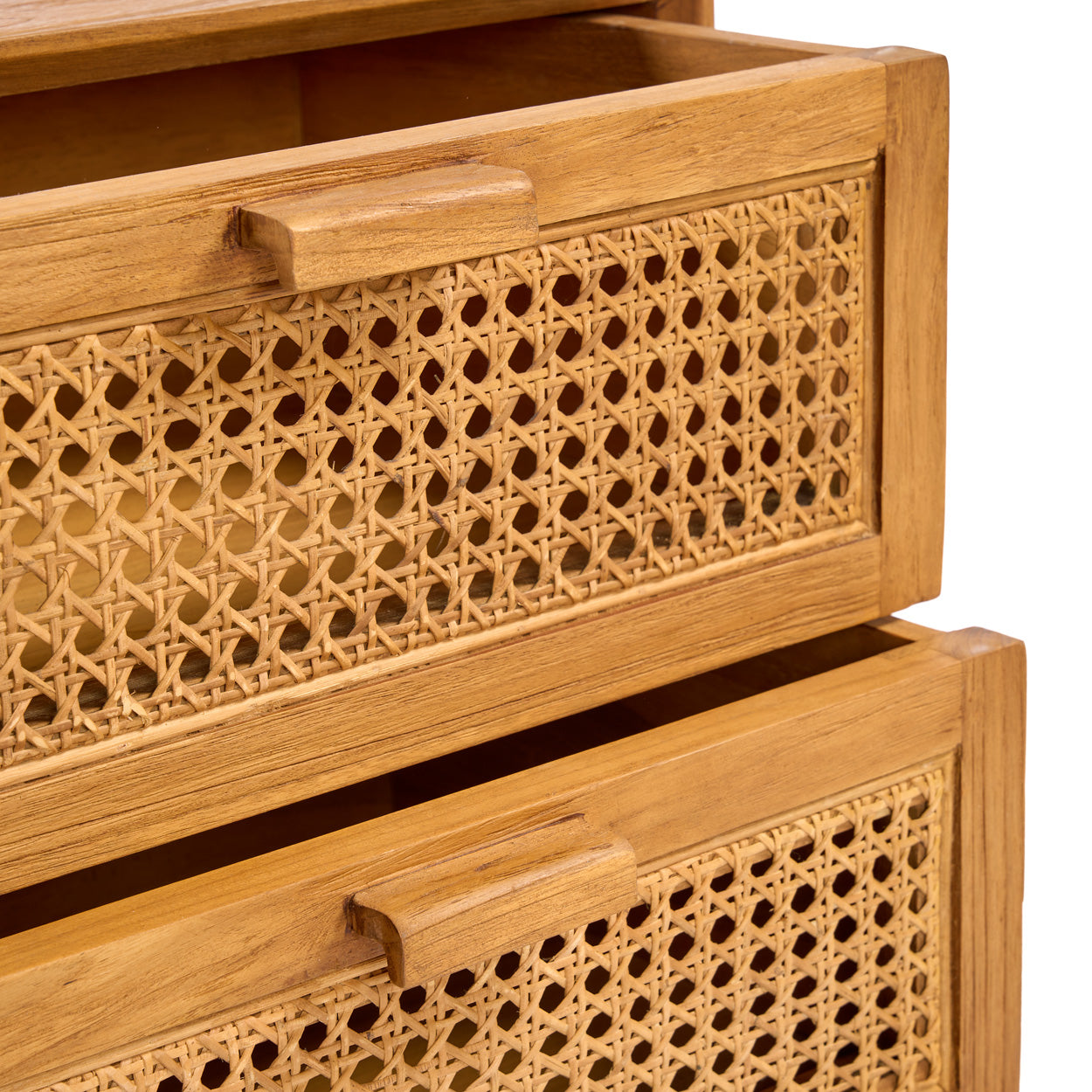 Bambua Harmony comodino naturale teak e rattan