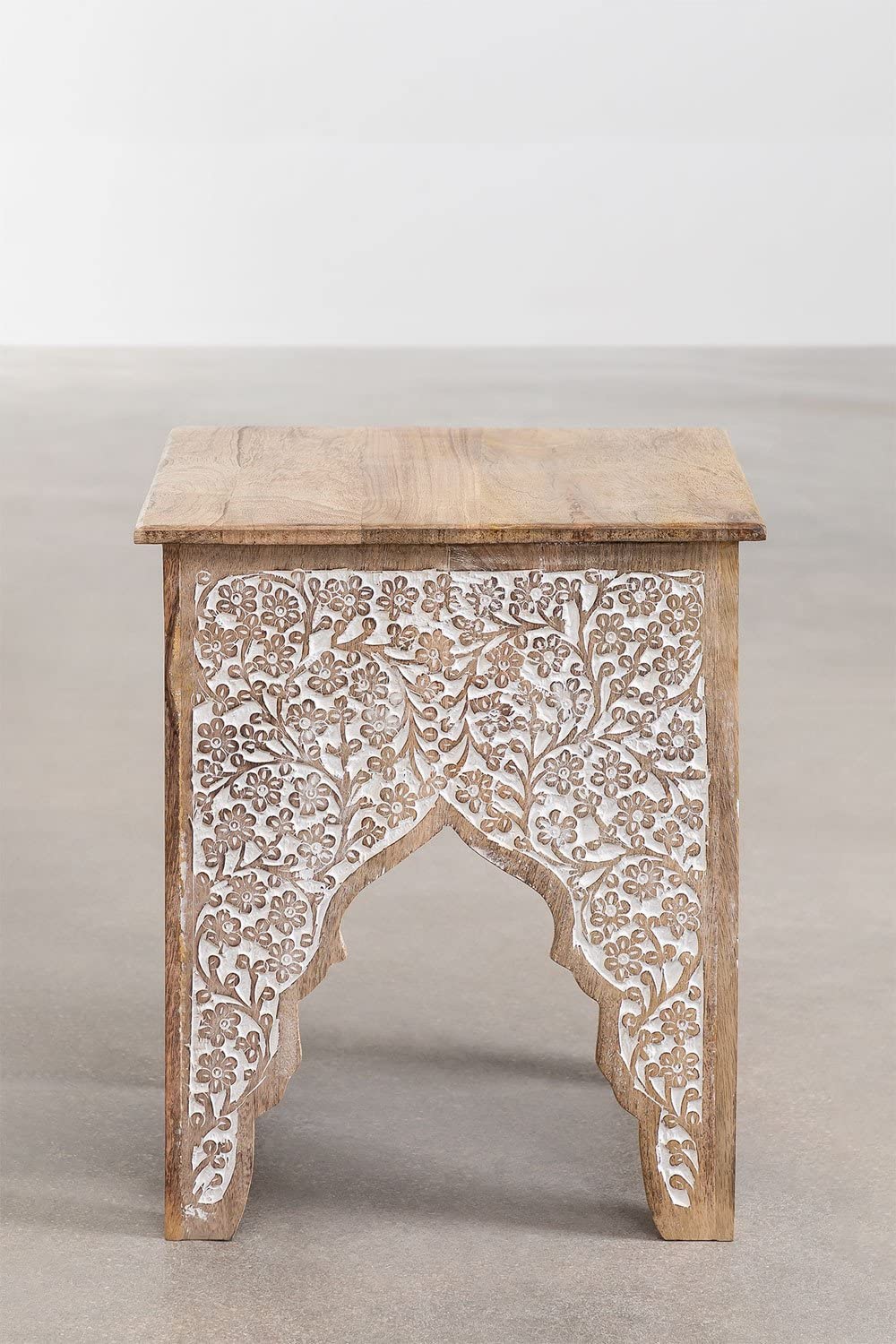 Sklum Limbet Tavolino in Legno di Mango 35,5 cm Boho
