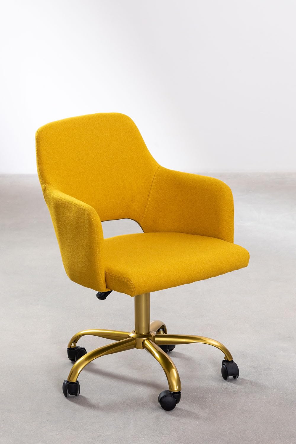 Sklum Egnan sedia da scrivania con rotelle base oro