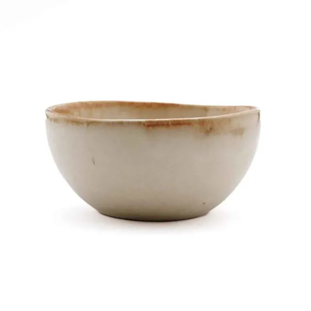 Bambua Cascais Bowl S ciotola ceramica bianca oro