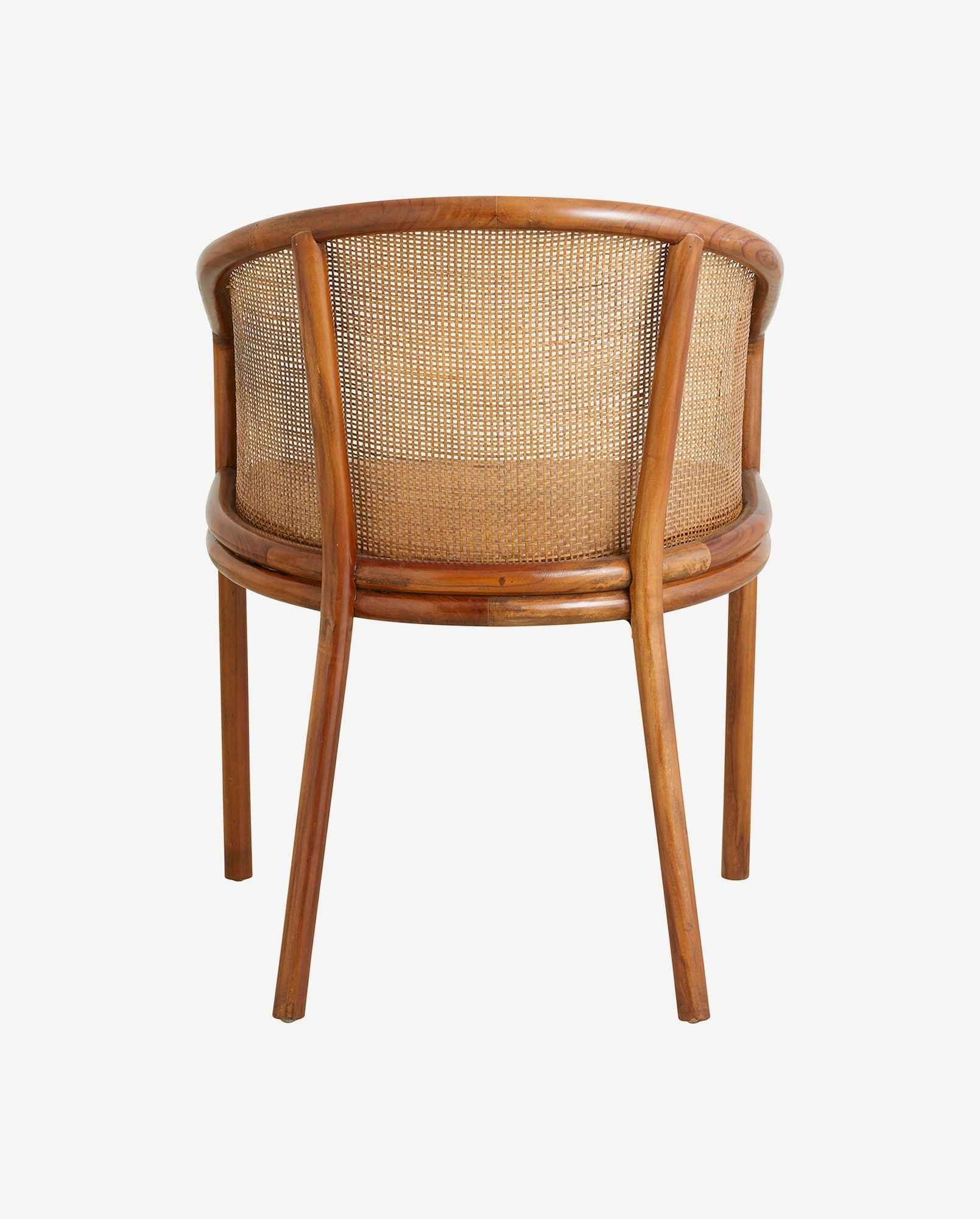 Bambua MOSSO sedia da pranzo marrone chiaro in teak