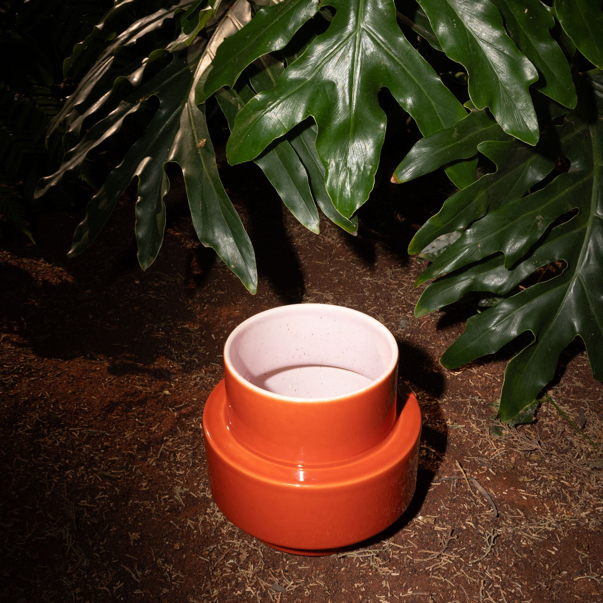 Acapulco Design Los Floreros Cenote vaso ceramica arancione