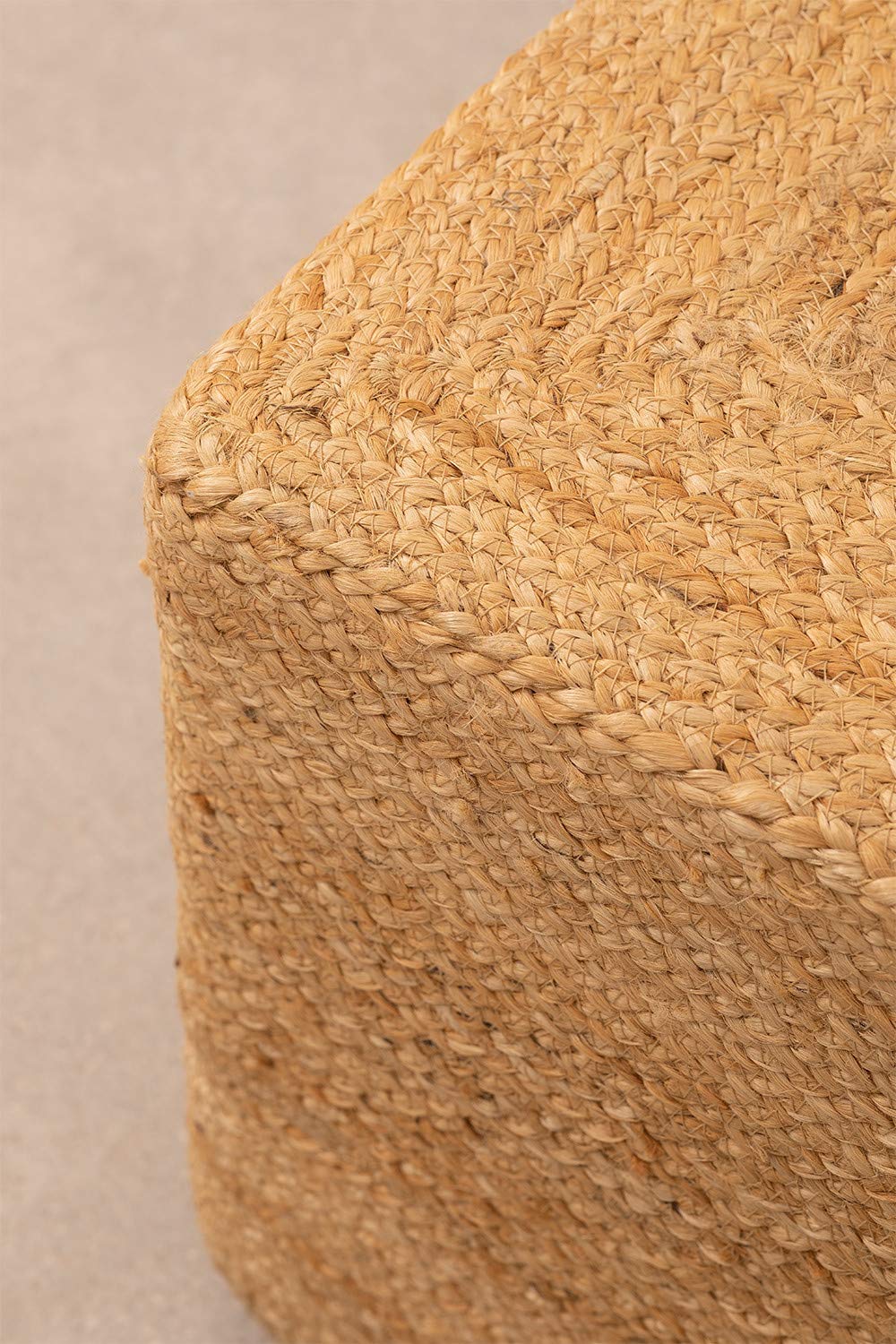 Sklum Orsen puff quadrato juta naturale 40 cm nordico