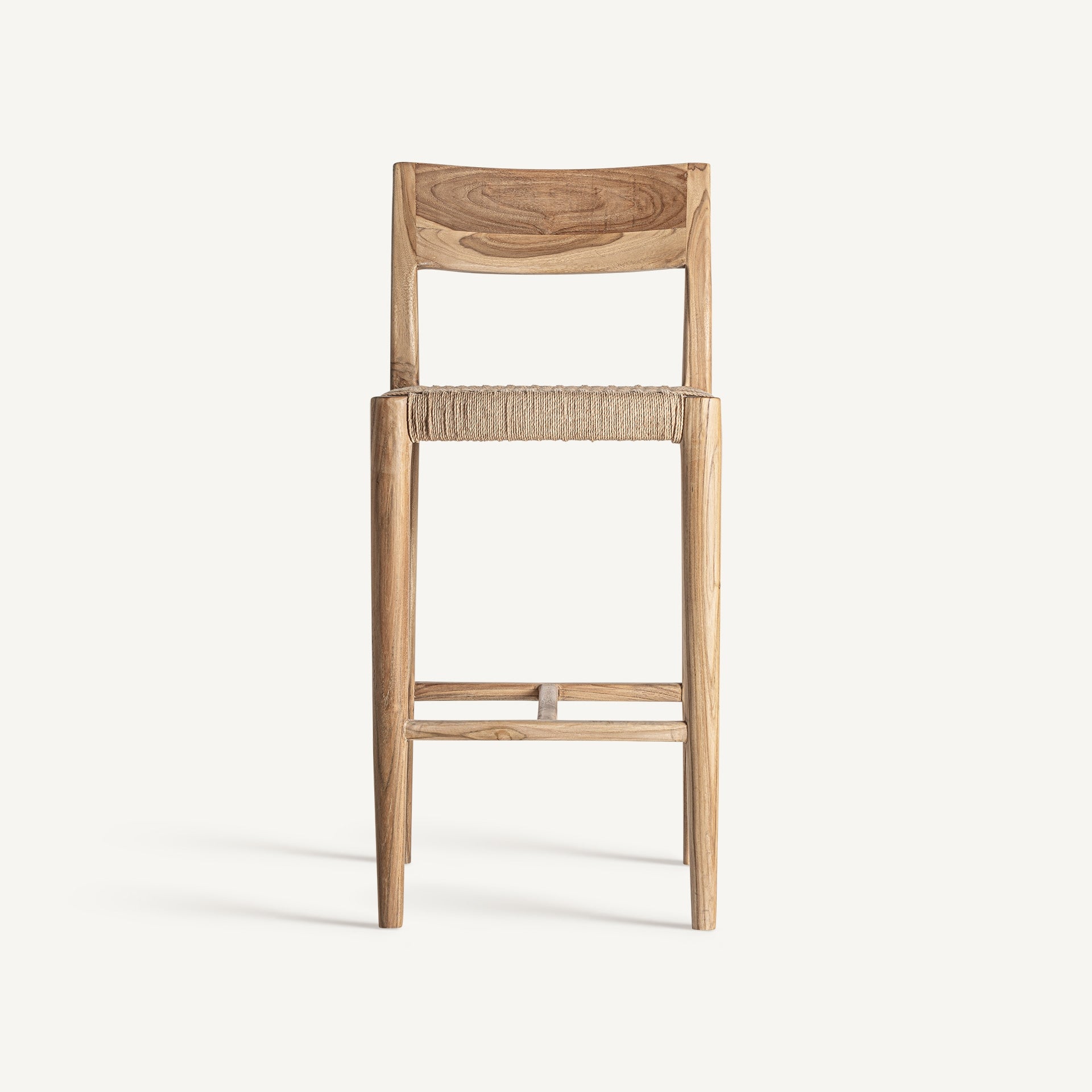 Bambua Caen 95 sgabello teak erba marina