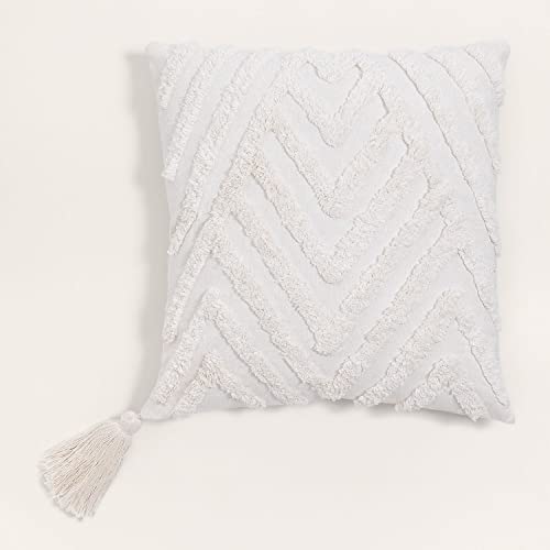 Sklum Nidia Cuscino Quadrato Cotone 45x45 Bianco