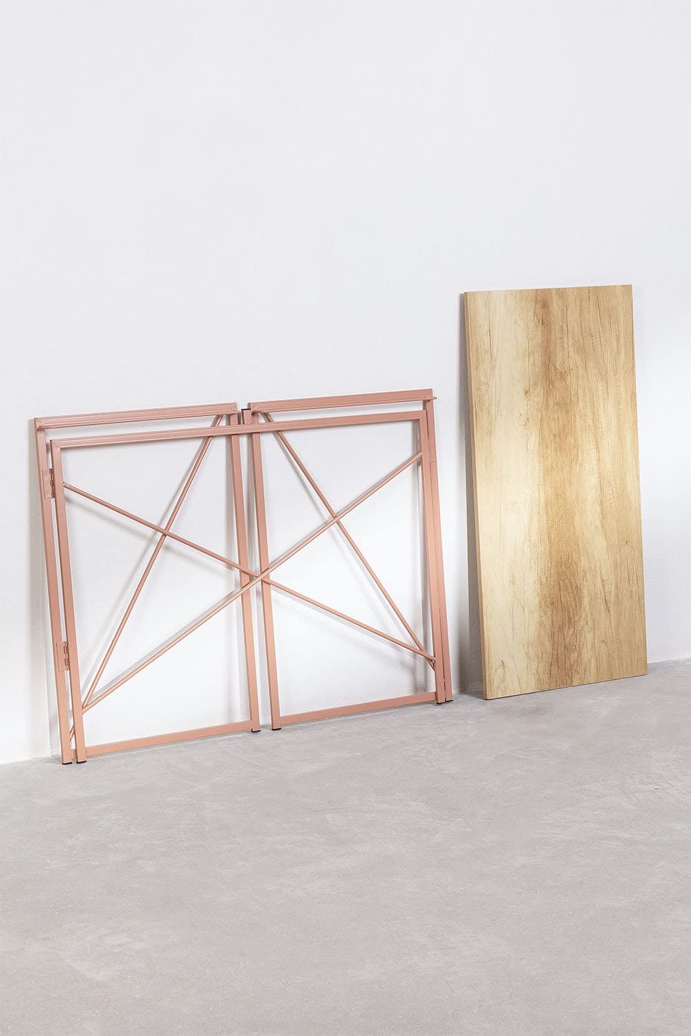 Sklum Andra Scrivania Pieghevole 100x50 cm in MDF e Metallo