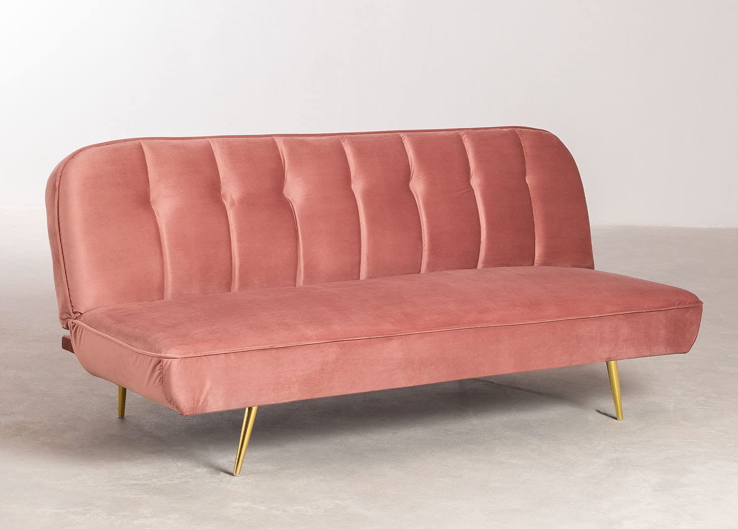 Sklum Ellmy divano letto 3 posti velluto peonia