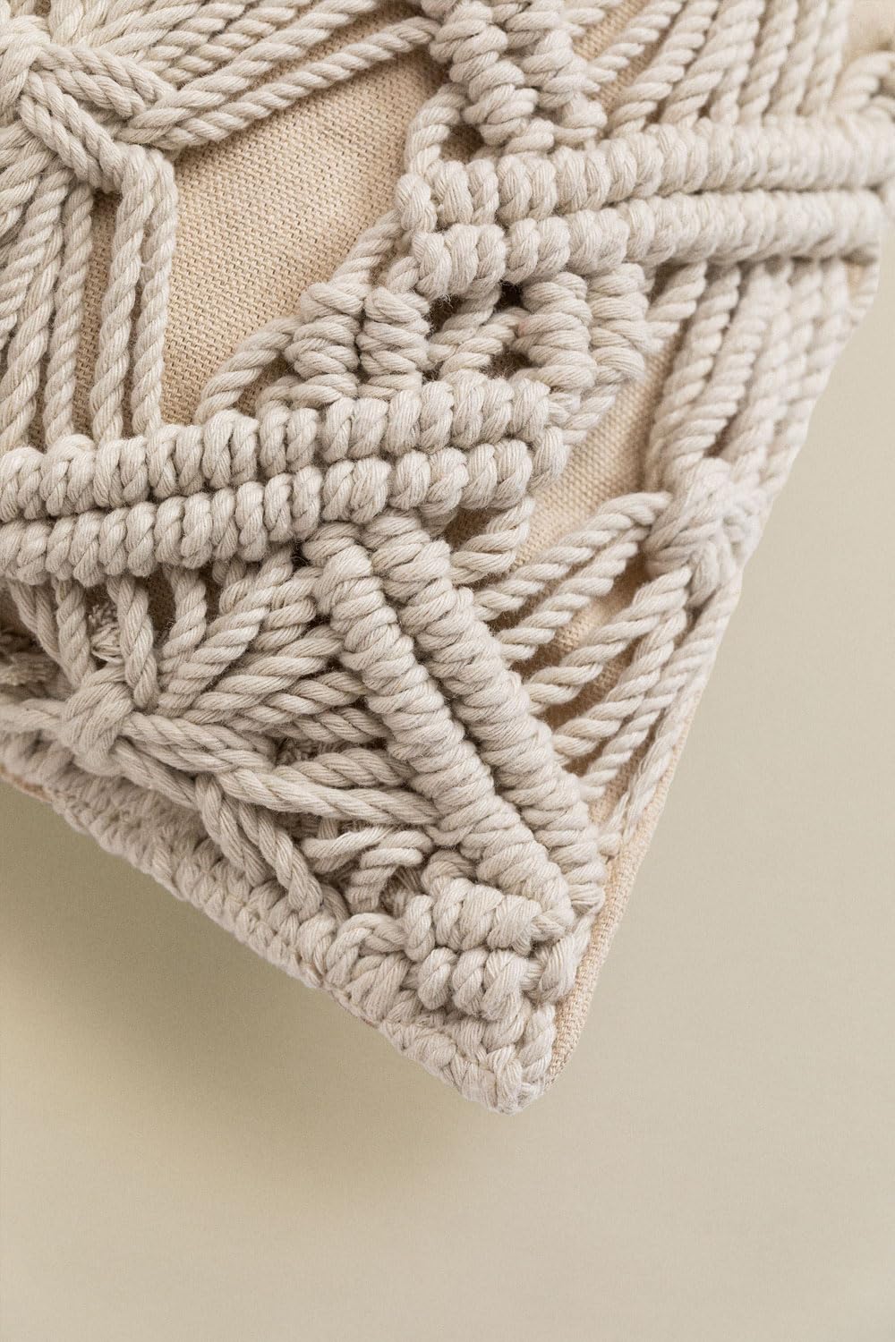 Sklum Istar cuscino quadrato macramè 45x45 cm cotone