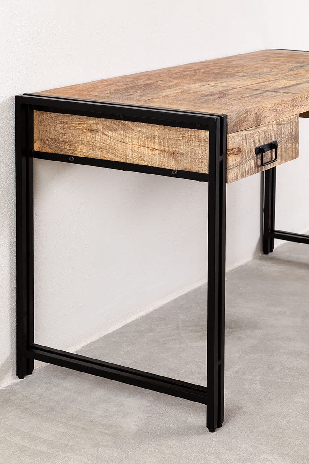 Sklum Tanem Style scrivania legno naturale 146 cm 2 cassetti