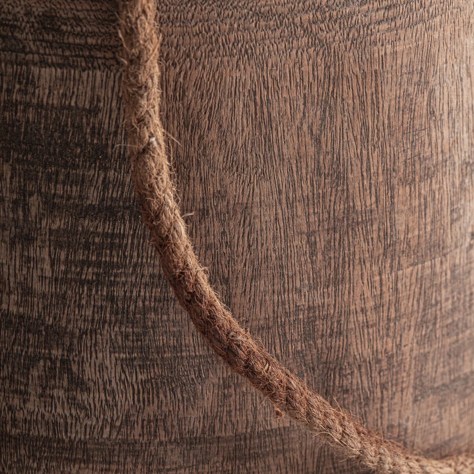 Bambua Zaulle vaso decorativo teak riciclato con iuta