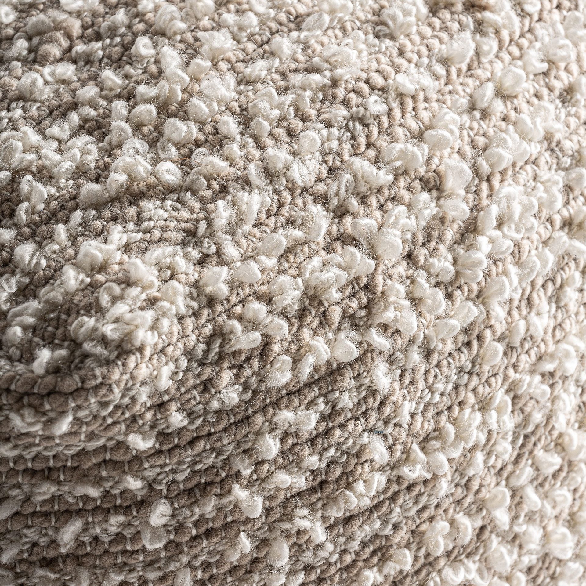Bambua Aleph pouf boucle crema da esterno