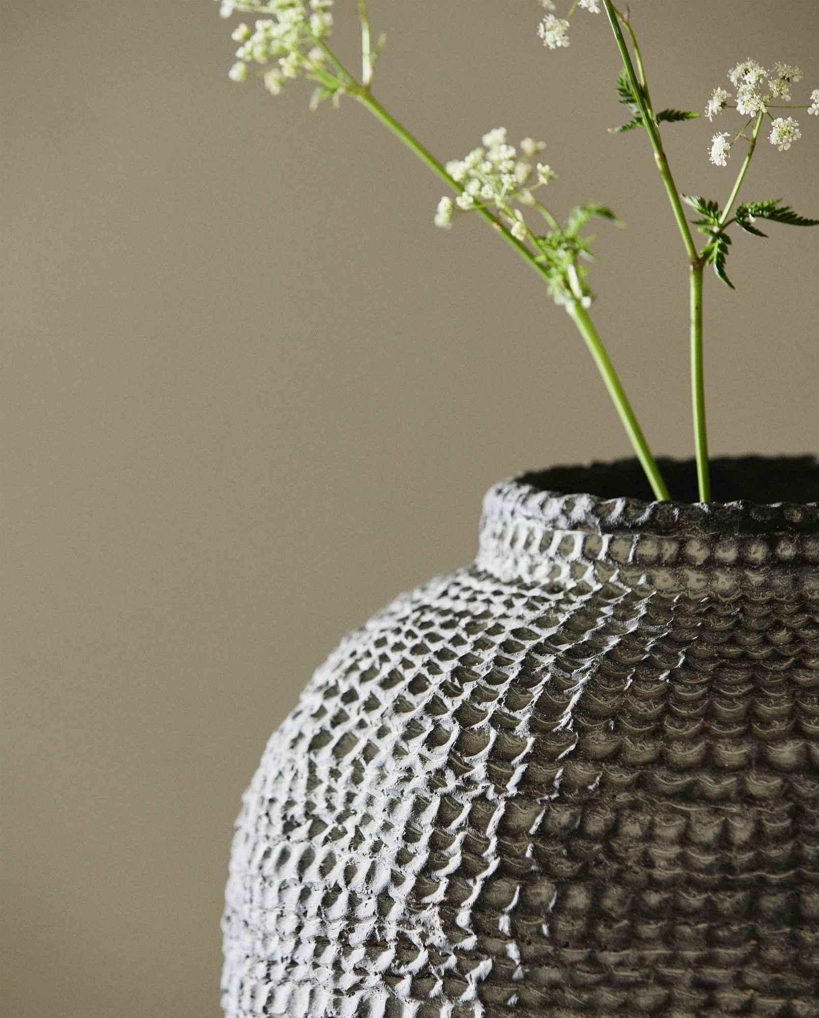 Bambua Rupa vaso decorativo cemento grigio