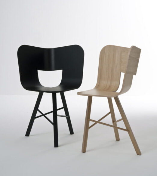 Colé Tria Wood sedia legno scultura