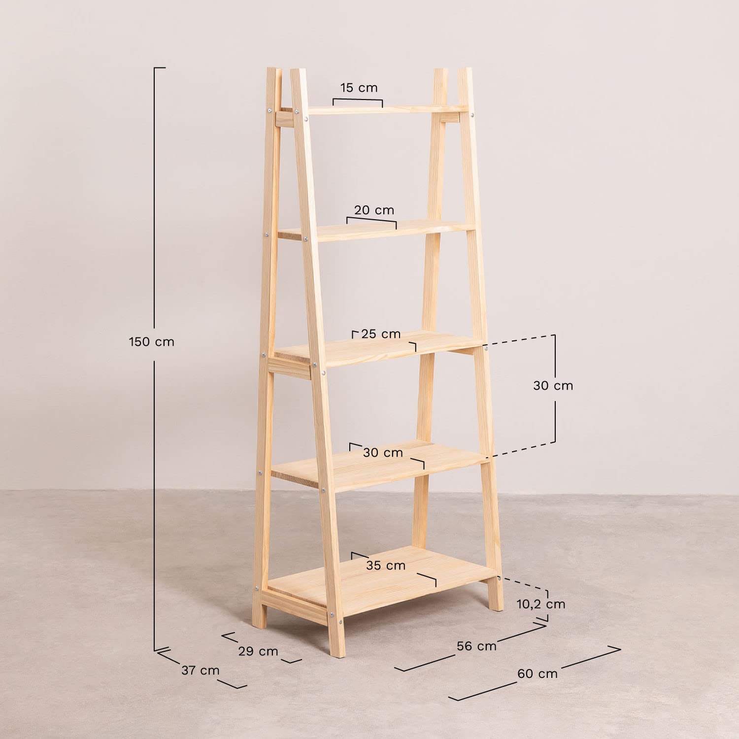 Sklum Skal Kids Mensola in Legno Naturale 150 cm