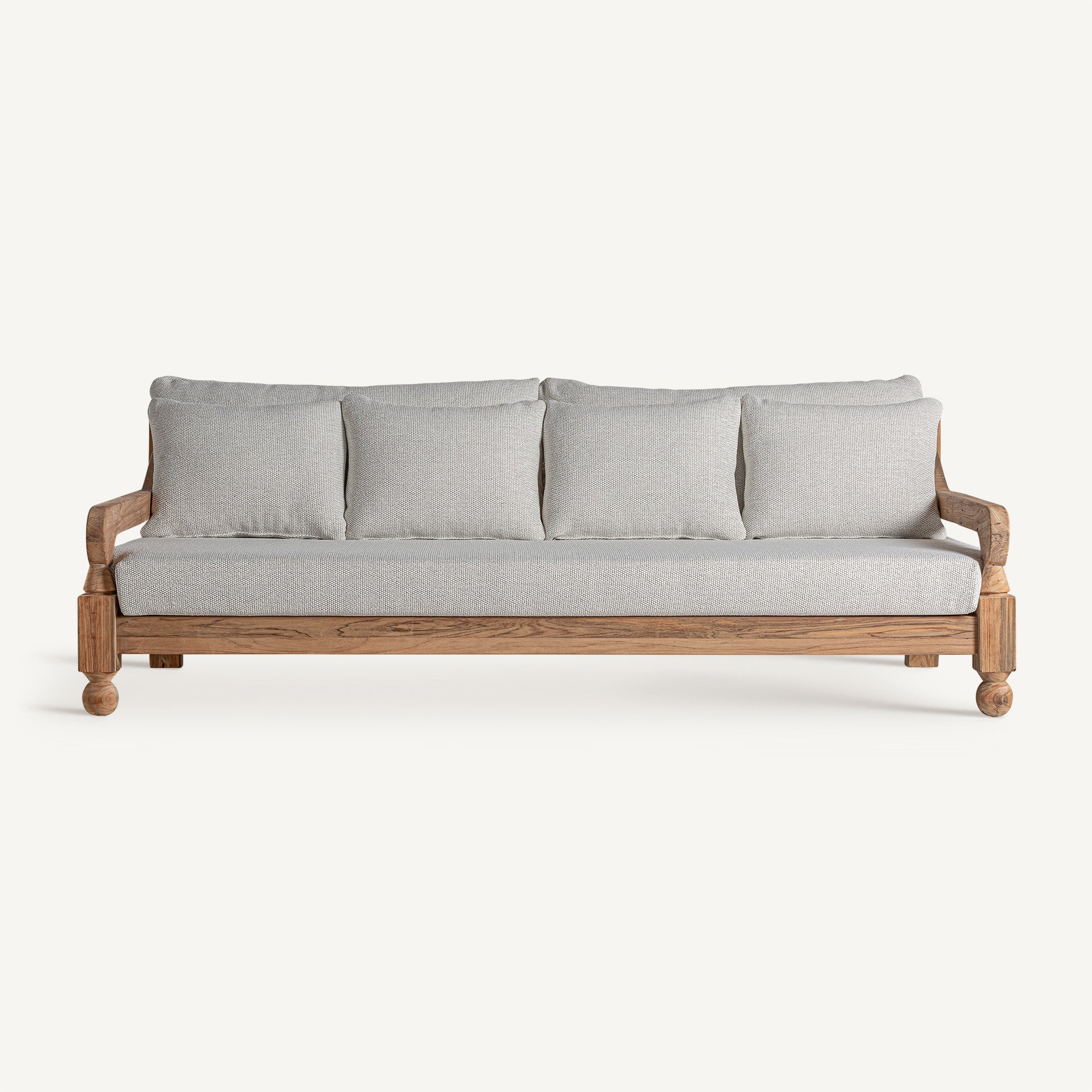 Bambua Jodphur divano in teak riciclato grigio