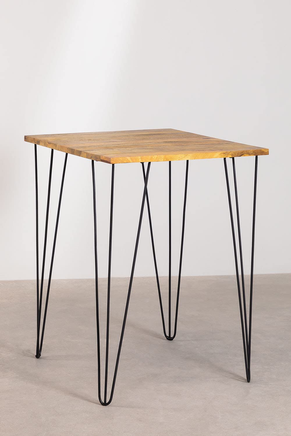 Sklum Meriem tavolo alto in legno di mango 80x80