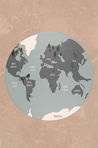 Sklum Nirar Kids C Tappeto Rotondo Ø150 cm Vinile Mappa