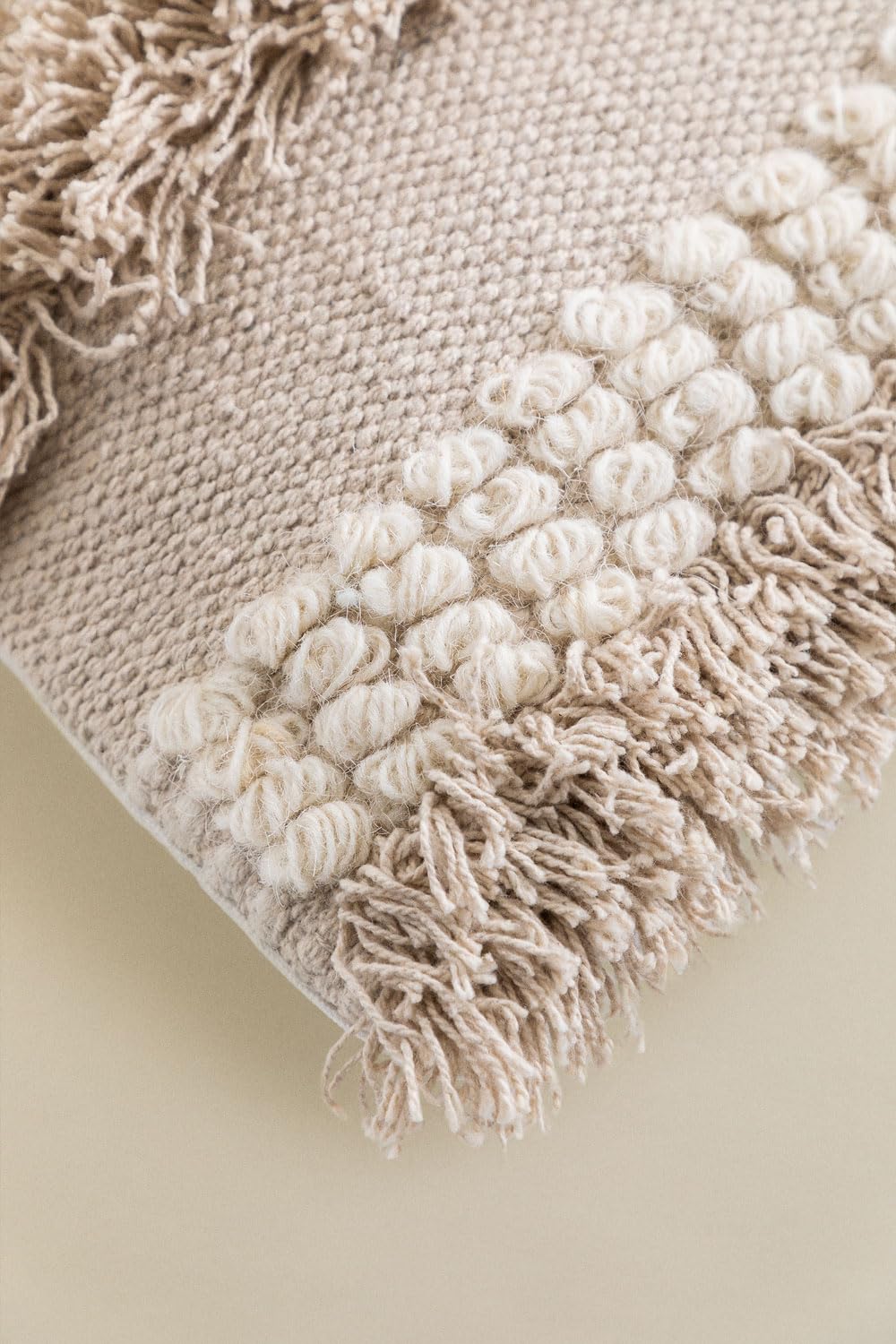 Sklum Punet cuscino quadrato cotone 50x50 beige lino