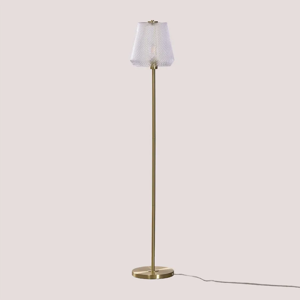 Sklum Taylor Lampada da Terra Dorata in Vetro