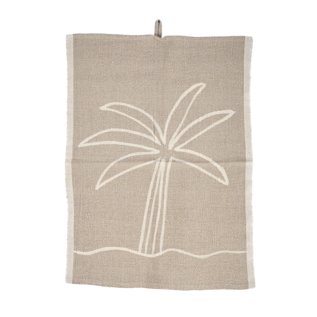 Bambua Linen Palm Tree strofinaccio 50x70 lino naturale